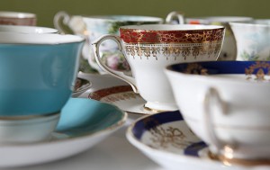 Vintage china cups and saucers